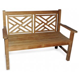 Teak Chippendale Bench   Outdoor Benches