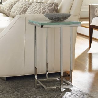 Lexington Home Brands Mirage Stanwyck Square Glass Top Accent Table   End Tables