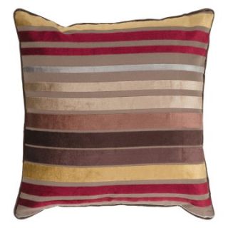Surya Yarmouth Stripe Decorative Pillow   Brown   Decorative Pillows