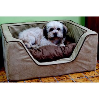 Luxury Square Dog Bed with Memory Foam   Dog Beds
