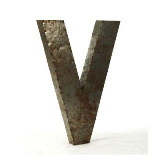Letter V Metal Wall Art   28W x 36H in.   Wall Sculptures and Panels
