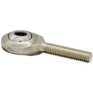 Sealmaster CFML 3T Rod End Bearing, Two Piece, Precision, Self Lubricating, Male Shank, Left Hand Thread, #10 32 Shank Thread Size, 0.190" Bore, 6 1/2 degrees Misalignment Angle, 5/16" Length Through Bore, 5/8" Overall Head Width, 0.719&quo