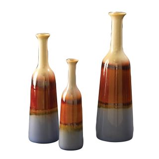 Ocean Bottle Ceramic Vases   Set of 3   Table Vases