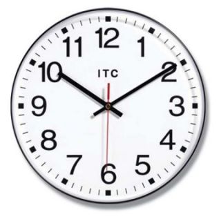 Infinity Instruments Basic 12 Inch Traditional Wall Clock   Wall Clocks