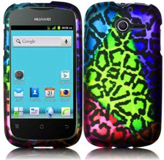 Huawei Ascend Y M866 ( Straight Talk , Net10 , Tracfone , US Cellular ) Phone Case Accessory Stunning Leopard Design Hard Snap On Cover with Free Gift Aplus Pouch Cell Phones & Accessories