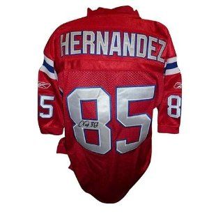 Autographed Aaron Hernandez Jersey   Red Throwback #85 AH Holo   Autographed NFL Jerseys  Athletic Jerseys  Sports & Outdoors