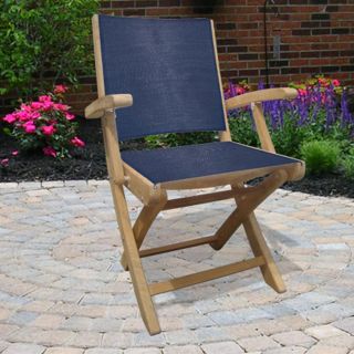 Royal Teak Sailmate Folding Arm Chair   Outdoor Lounge Chairs