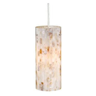 Vaxcel Milano Mini Pendant with Mosaic Shell Glass   4W in. Satin Nickel   Pendant Lighting