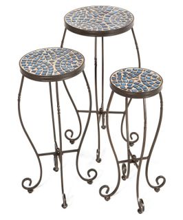 Tremiti Mosaic Plant Stands   Set of 3   Plant Stands