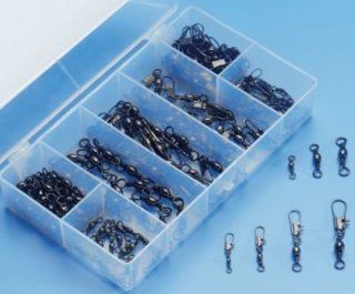 Eagle Claw Barrel Swivel Kit, 186 Piece (Black)  Fishing Swivels And Snaps  Sports & Outdoors