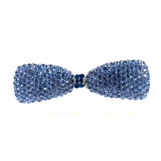 DoubleAccent Hair Jewelry Crystal Bowtie Barrette Blue Color Jewelry