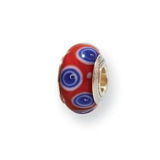 Sterling Silver Reflections Kids Red Murano Glass Bead QRS867 Jewelry