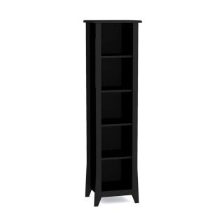 Megalak Finition Tuxedo 60 in. Slim Bookcase   Black   Media Storage