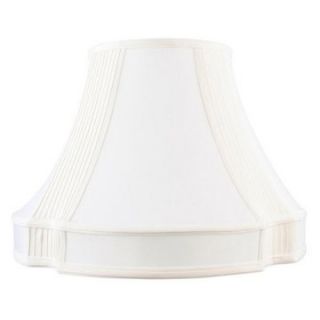 Livex S567 French Oval Shantung Silk Lamp Shade with Side Pleat in White   Lamp Shades