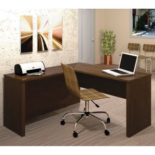 Bestar Prestige + L Desk   Chocolate   Desks