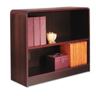 Alera BCR23036MY Aleradius Corner Wood Veneer Bookcase   Mahogany   Bookcases