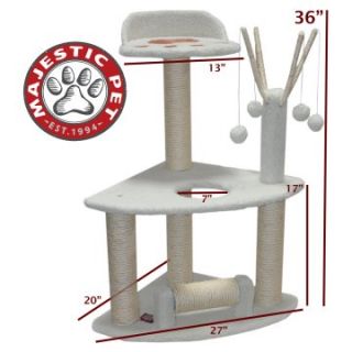 Majestic Pet Products 37 in. Bungalow Sherpa Cat Tree   Cat Trees