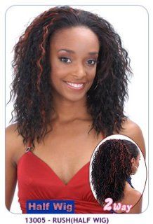 New born free Synthetic half wig 13005 RUSH, Demi Cap Plus 2 way style(half wig + ponytail)  Hairpieces  Beauty