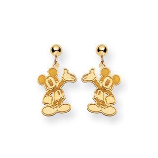 Disney's Waving Mickey Mouse Dangle Earrings in 14 Karat Gold Jewelry