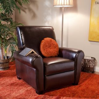 Rolland Leather Reclining Club Chair   Leather Club Chairs