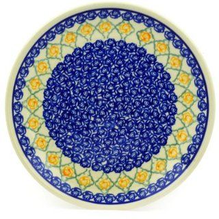 Polmedia Polish Pottery 7 inch Stoneware Plate H9065D Hand Painted from Zaklady Ceramiczne in Boleslawiec Poland. Shape S426A(GU814) Pattern P5472A(869)   Kitchen Linens