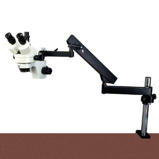 OMAX 7X 45X Digital Zoom Trinocular Articulating Arm Stereo Microscope with 5.0MP USB Camera and Y Type 6W LED Gooseneck Light