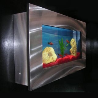 Bayshore Small Rectangular Wall Aquarium   Fish Tank Aquariums
