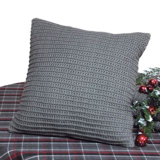 Melrose International 16 in. Grey Knit Throw Pillow   Decorative Pillows