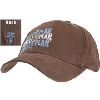 Simple Plan   Mens Simple Plan   3 Crest Logo Fitted Baseball Cap Brown Music Fan Apparel Accessories Clothing