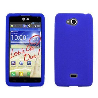 iFase Brand LG Spirit 4G MS870 Cell Phone Solid Blue Silicon Skin Case Cell Phones & Accessories