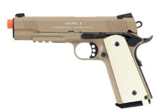 KWA Airsoft M1911 PTP MKII gas blow back pistol NS2 Desert  Sports & Outdoors