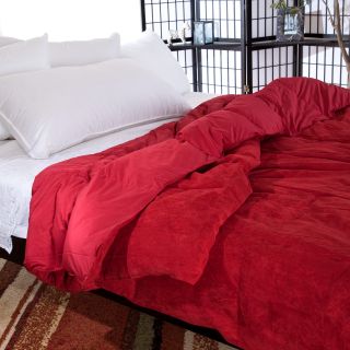 United Feather & Down Microsuede Down Comforter   Ruby   Down Comforters