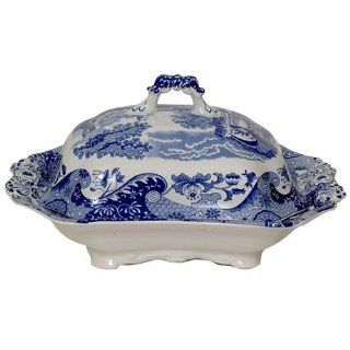 Spode Blue Italian Vegetable Dish and Cover Covered Vegetable Bowls Kitchen & Dining