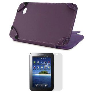 GTMax Purple High Quality Premium Leather Case Folio with Built in Stand + LCD Screen Protector for Samsung Galaxy Tab SCH I800 / P1000 / SGH T849 / SPH P100 Computers & Accessories