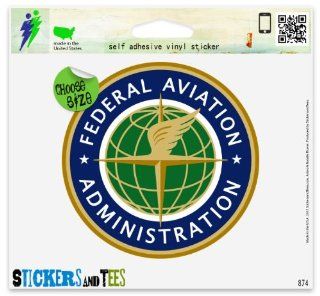 Federal Aviation Administration Car Sticker Indoor Outdoor 4" x 4" Automotive