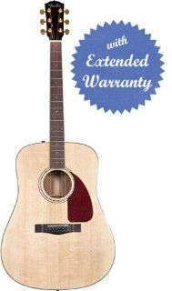 Fender CD 320AS Dreadnought Acoustic Guitar, Rosewood Fretboard with Gear Guardian Extended Warranty   Natural Musical Instruments