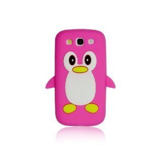 Hot Pink Penguin Animal Silicone Case for Samsung Galaxy S3 I9300 Cell Phones & Accessories