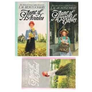 Anne of Green Gables Set of 3 Books #1 Anne of Green Gables ~ #2 Anne of Avonlea ~ #3 Anne of the Island L. M. Montgomery Books