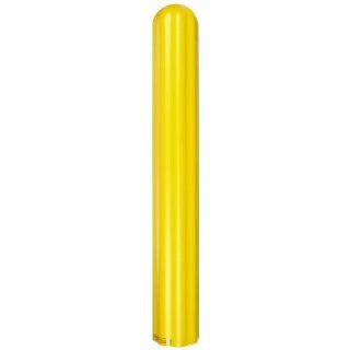 Eagle 1730 HDPE 6" Bumper/Bollard Post Sleeve, Yellow, 7.875" OD, 56" Height Science Lab Safety Cones