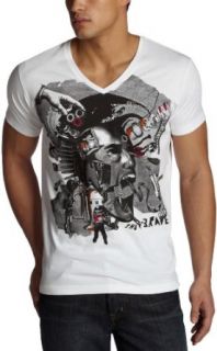 Diesel Men's T Fan2 T Shirt, White, Large at  Mens Clothing store