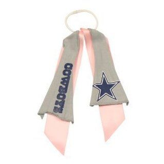 Dallas Cowboys Pink Ribbon Ponytail Holder 