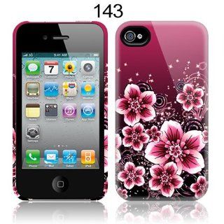 TaylorHe Pink Floral Patterns iPhone 4 iPhone 4S Hard Case Printed Phone Case MADE IN THE UK All Around Printed on Sides 3D Sublimation Highest Quality Cell Phones & Accessories