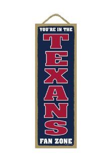 Houston Texans Fan Zone Wood Sign  Sports Fan Decorative Plaques  Sports & Outdoors