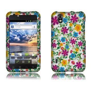 LG Marquee LS855 Flower Garden Rubberized Cover Cell Phones & Accessories