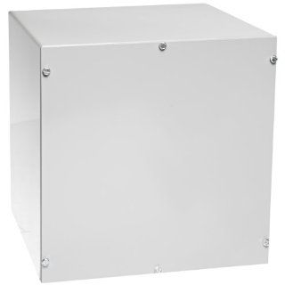 BUD Industries CU 880 Steel Utility Cabinet, 10" Width x 10" Height x 8" Depth, Natural Finish Electrical Boxes