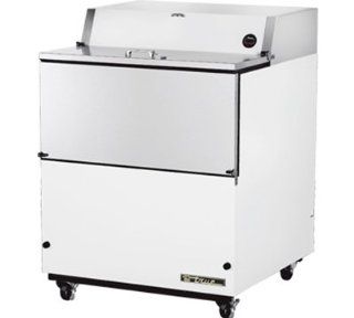 True Refrigeration TMC 34 34" Mobile Milk Cooler   Holds 8 Crates, Drop Front, Aluminum/White, Each Appliances
