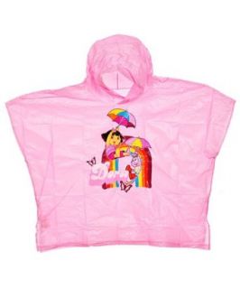 Dora the Explorer Hooded Rain Poncho (One Size Fits Most) Rain Jackets Clothing