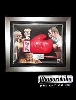 Hand Signed Joe Calzaghe Lonsdale Boxing Framed Glove   Undefeated Display + COA   Autographed Boxing Equipment Sports Collectibles