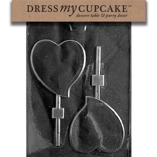 Dress My Cupcake DMCV062 Chocolate Candy Mold, Tear Drop Lollipop, Valentine's Day Kitchen & Dining