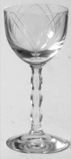 Fostoria Heraldry Cordial Glass   Stem #6012, Cut #743